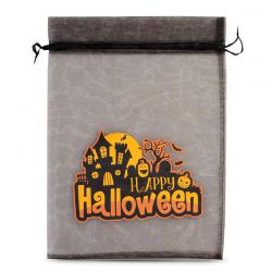 Halloween Organza Bag (No.1) 30 x 40 cm - black Black bags