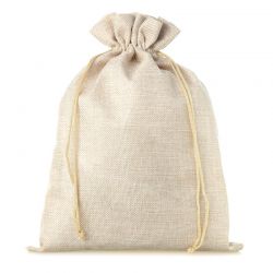 Burlap bag 22 x 30 cm - light natural Large bags 22x30 cm