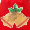 Velvet pouch 26 x 35 cm - Christmas, Bells Christmas bag