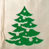 Bag like linen with printing 26 x 35 cm - natural / Christmas tree Linen Bags