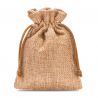Burlap bag 9 cm x 12 cm - light brown Brown bags