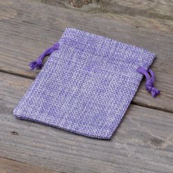 Burlap bag 6 cm x 8 cm - light purple Burlap bags / Jute bags