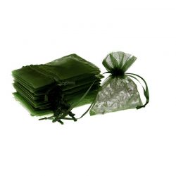 Organza bags 11 x 14 cm - olive green The wedding ceremony and reception