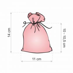 Organza bags 11 x 14 cm - olive green Table decoration