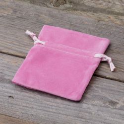 Velvet pouches 6 x 8 cm - light pink Velvet pouch