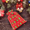 Jute bag 30 x 40 cm - red / Christmas tree Burlap bags / Jute bags