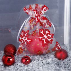Organza bags 12 x 15 cm - Christmas / 1 Occasional bags