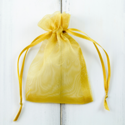 Organza bags 18 x 24 cm - gold Medium bags 18x24 cm