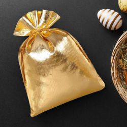 Metallic bags 8 x 10 cm - gold Gold bags