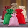 Burlap bag 8 cm x 10 cm - colour mix Multi-coloured bags