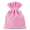 Velvet pouches 11 x 14 cm - light pink Pink bags