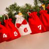 Advent calendar velour bags, sized 15 x 20 cm - red and white + white and red numbers All products