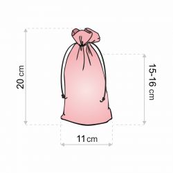 Velvet pouches 11 x 20 cm - light pink Medium bags 11x20 cm