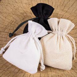Cotton pouches 12 x 15 cm - white Candles