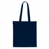 Cotton grocery tote bag 38 x 42 cm with long handles - navy blue Cotton bags