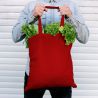 Cotton grocery tote bag 38 x 42 cm with long handles - red Red bags