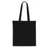 Cotton grocery tote bag 38 x 42 cm with long handles - black Holidays and special occasions