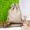 Natural pure linen bags 22 x 30 cm Pouches with quick and easy closure