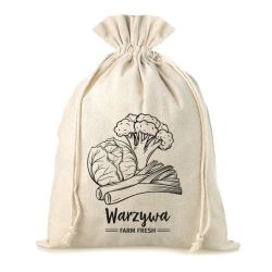 Bag like linen with printing 35 x 50 cm - for vegetables (PL) Large bags 35x50 cm
