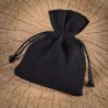 Cotton pouches 6 x 8 cm - black Hotel accessories