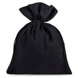 Cotton pouches 13 x 18 cm - black Medium bags 13x18 cm