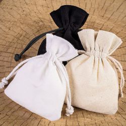 Cotton pouches 13 x 18 cm - black Handicraft packaging