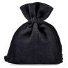 Cotton pouches 8 x 10 cm - black Small bags 8x10 cm