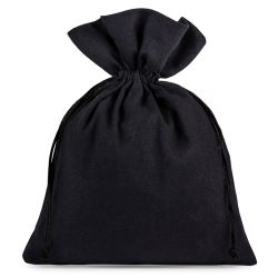 Cotton pouches 18 x 24 cm - black Medium bags 18x24 cm