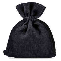 Cotton pouches 6 x 8 cm - black Small bags 6x8 cm