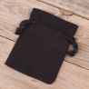 Cotton pouches 9 x 12 cm - black Small bags