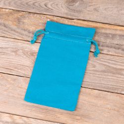 Cotton pouches 11 x 20 cm - turquoise Easter