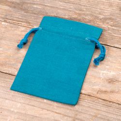 Cotton pouches 10 x 13 cm - turquoise Small bags