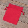 Cotton pouches 13 x 18 cm - red Medium bags 13x18 cm