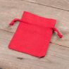 Cotton pouches 8 x 10 cm - red Red bags