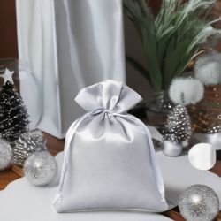 Satin bags 10 x 13 cm - silver Occasional bags