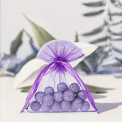 Organza bags 10 x 13 cm - dark purple Small bags 10x13 cm