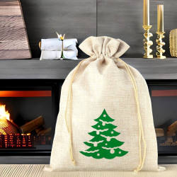 Jute bag 26 x 35 cm - Christmas Burlap bags / Jute bags
