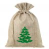 Jute bag 30 x 40 cm - Christmas Dark natural bags
