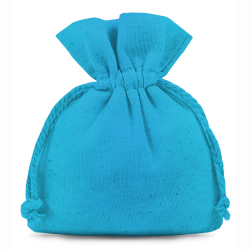 Cotton pouches 6 x 8 cm - turquoise Small bags 6x8 cm