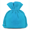 Cotton pouches 6 x 8 cm - turquoise Small bags 6x8 cm