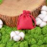 Cotton pouches 9 x 12 cm - red Valentine's Day