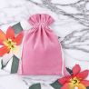 Velvet bags 22 x 30 cm - light pink For children