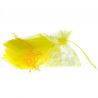 Organza bags 8 x 10 cm - yellow Easter