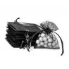 Organza bags 8 x 10 cm - black Thanks to guests