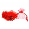 Organza bags 8 x 10 cm - red Valentine's Day