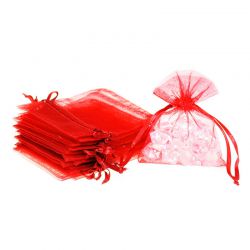 Organza bags 9 x 12 cm - red Occasional bags