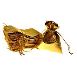 Metallic bags 8 x 10 cm - gold Baby Shower