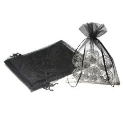 Organza bags 15 x 20 cm - black Candles
