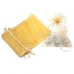 Organza bags 15 x 20 cm - gold Candles