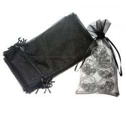 Organza bags 11 x 20 cm - black Organza bags
